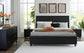 Danziar King Panel Bed with Mirrored Dresser, Chest and 2 Nightstands