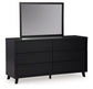 Danziar Queen Panel Bed with Mirrored Dresser, Chest and Nightstand