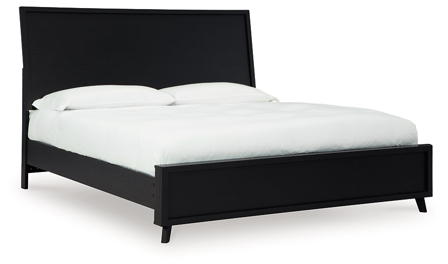 Danziar Queen Panel Bed with Mirrored Dresser, Chest and 2 Nightstands