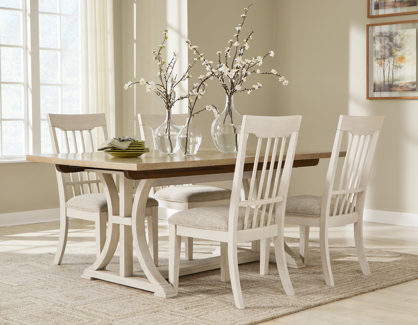 Shaybrock Dining Table and 4 Chairs with Storage