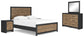 Vertani Queen Panel Bed with Mirrored Dresser and 2 Nightstands