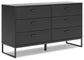 Socalle Twin Panel Platform Bed with Dresser, Chest and 2 Nightstands