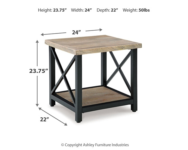 Bristenfort Coffee Table with 2 End Tables