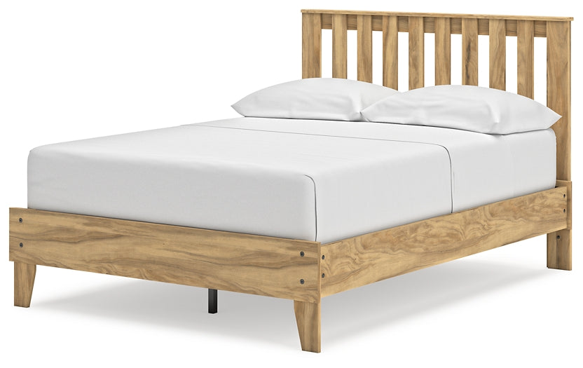 Bermacy Full Platform Panel Bed with Dresser, Chest and Nightstand