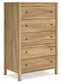 Bermacy Full Platform Panel Bed with Dresser, Chest and Nightstand