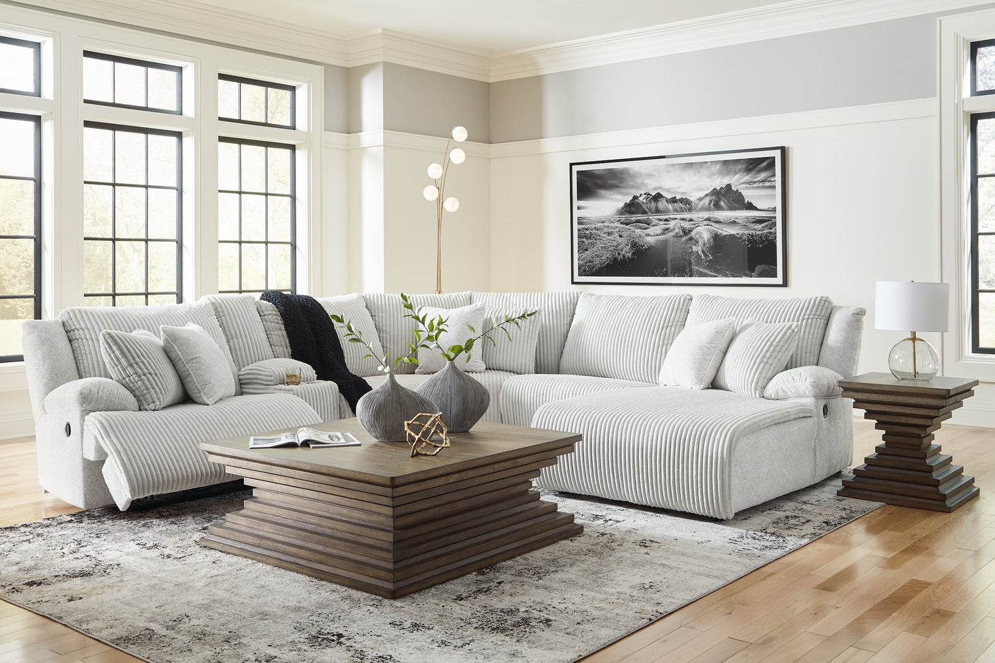 Top Tier 6-Piece Reclining Sectional with Chaise