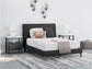 Cadmori Full Upholstered Bed with Mirrored Dresser, Chest and 2 Nightstands