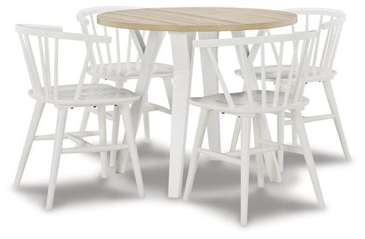 Grannen Dining Table and 4 Chairs