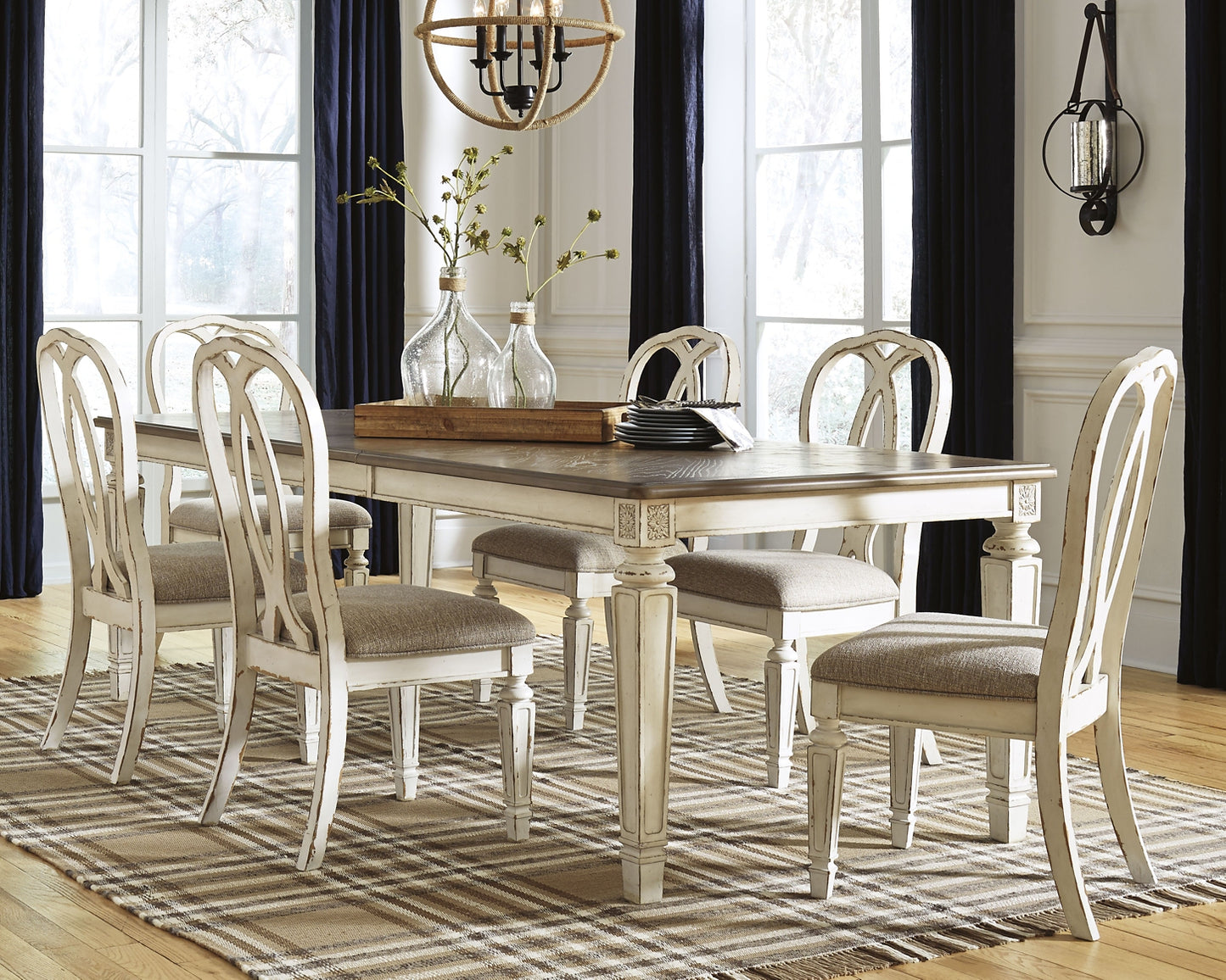 Realyn Dining Table and 6 Chairs