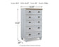 Haven Bay King Panel Storage Bed with Mirrored Dresser and Chest