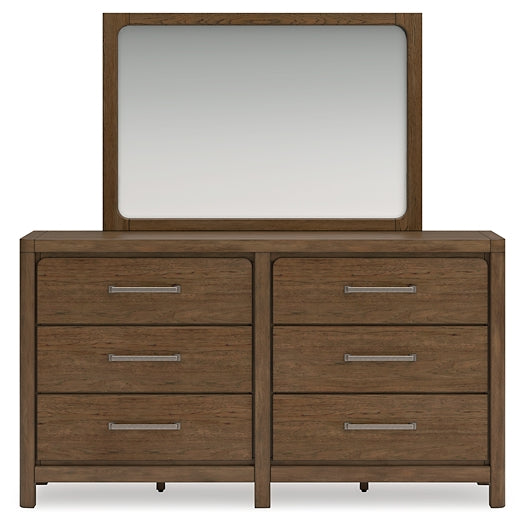 Cabalynn California King Upholstered Bed with Mirrored Dresser, Chest and 2 Nightstands